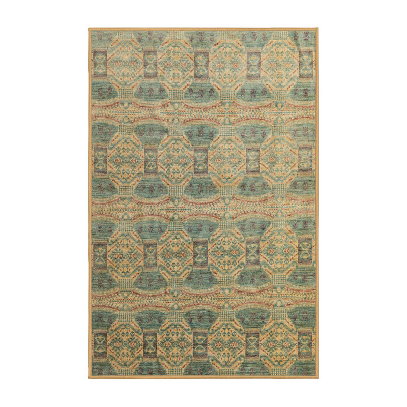 Tapis marocain brun / vert, Rectangle 8 pi x 12 pi