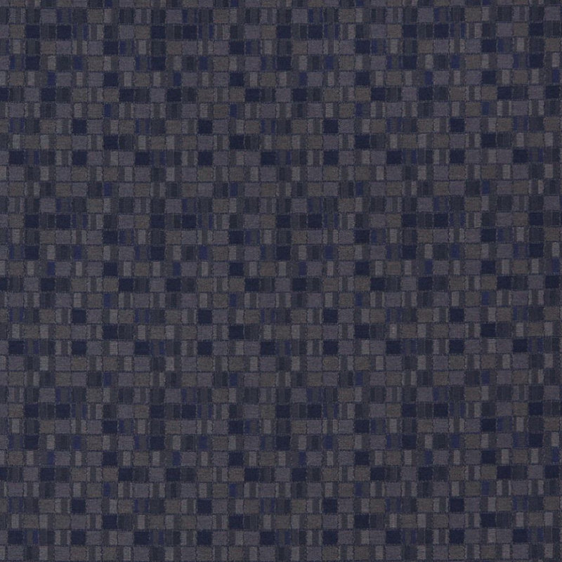 Tissu géométrique Contract, Bleu marine