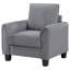 Fauteuil d'appoint rembourré en tissu gris