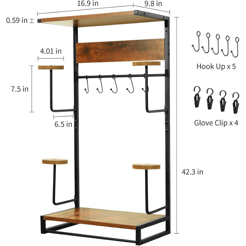 Motorcycle Helmet Rack Wall Mount