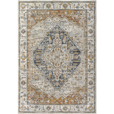 Tapis rouille / gris anthracite Quion