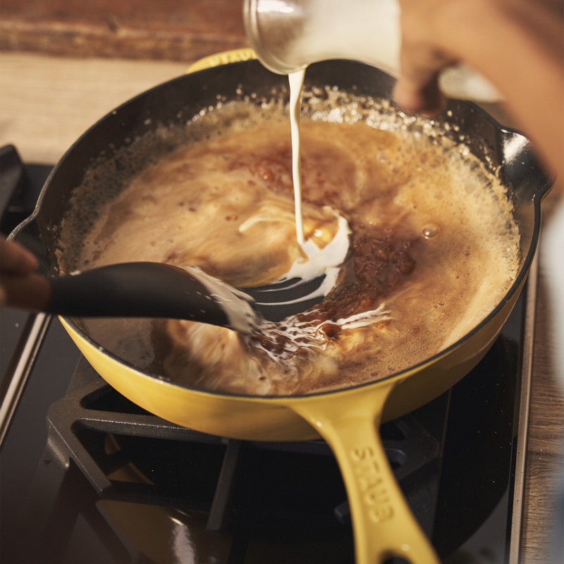 Pans Cast Iron Traditional Deep Frypan, Citron, 11"