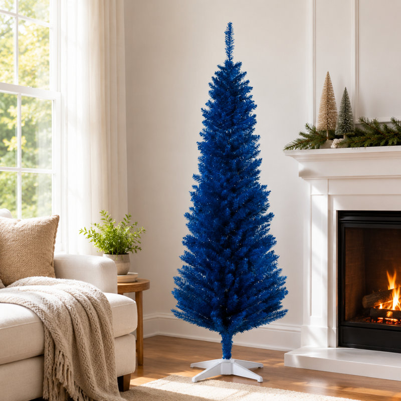 Arbre de Noël artificiel au crayon bleu 5 pi