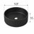 13.78" Round Matte Black Ceramic Vessel Bathroom Sink, Fluted Above-Counter Vanity Basin with 1.75" Standard Drain Opening