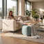  Repose-pieds pouf carré Moseley 16 po, hydrofuge-102741151