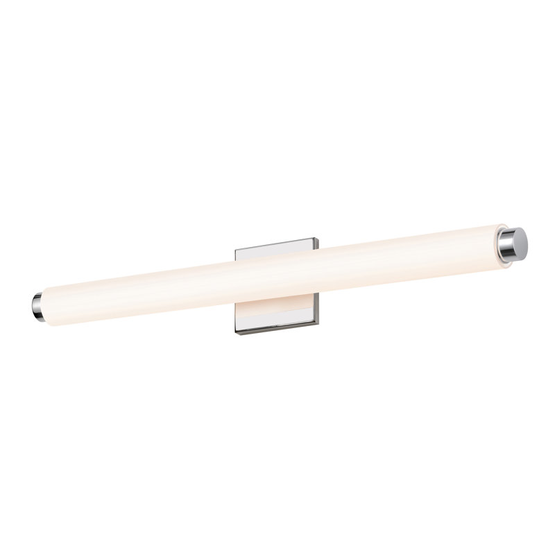 Tubo Slim Dimmable LED Bath Bar, Drum, Polished Chrome