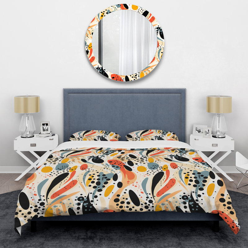 Ensemble de housse de couette multicolore Urban Elegance II, Housse de couette pour très grand lit et 2 très