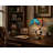 Copemish Tiffany Table Lamp Dragonfly Stained Glass LED Bulb Included Iron Metal Leaves 11"W*8"D*21"H-584314414
