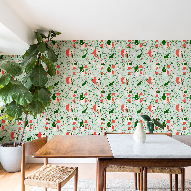 Panneau de papier peint adhésif Chula Terrazzo, L 10 po x l 24 po