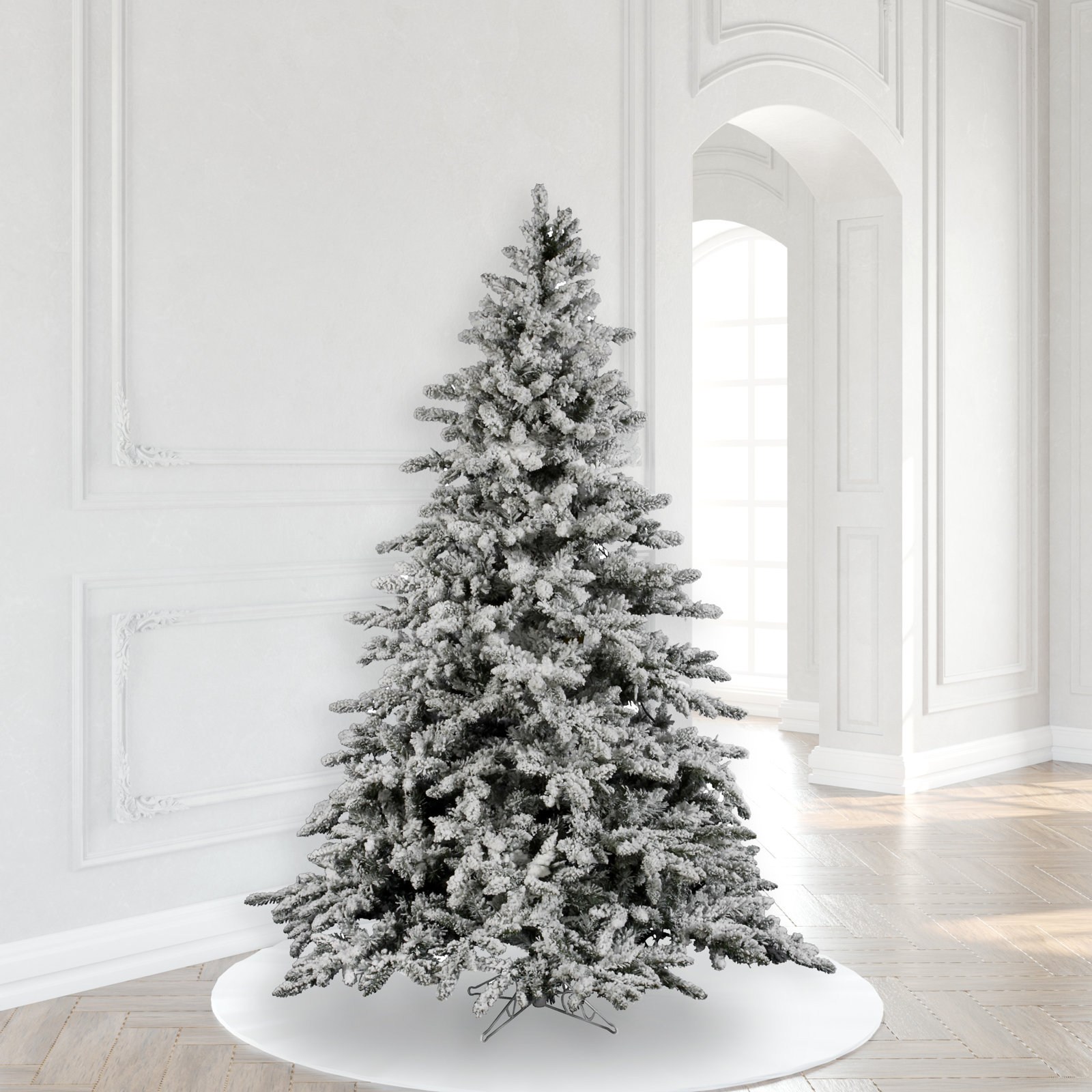 White Frosted Fir Christmas Tree, 6.5' H