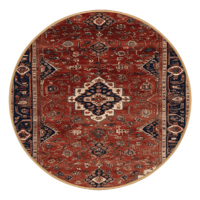 Machine Washable Turkish Brown Area Rug