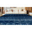 Tapis bleu marine à motif géométrique Cobos-1352226707