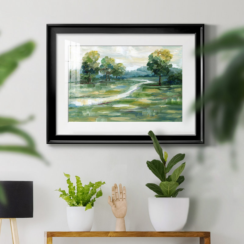 Lumière d'été - peinture encadrée, H 26,5 po x l 36,5 po x P 1,5 po, Cadre noir