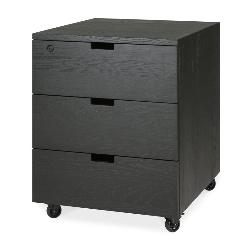 Billy 3 Drawer Storage Drawer, Oak Black