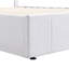 Lit plateforme double avec système de rangement hydraulique (blanc)-132448777-132448778