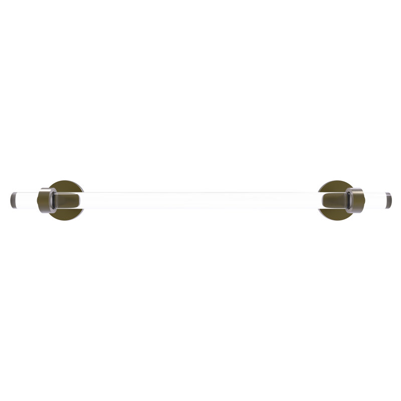 Barre à serviettes murale clearview, Laiton antique, H 3,8 po x l 22 po x P 2,6 po