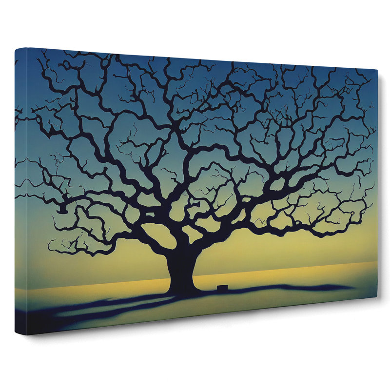 Enlightened Oak Tree - Wrapped Canvas Print, 50cm H x 76cm W x 3cm D