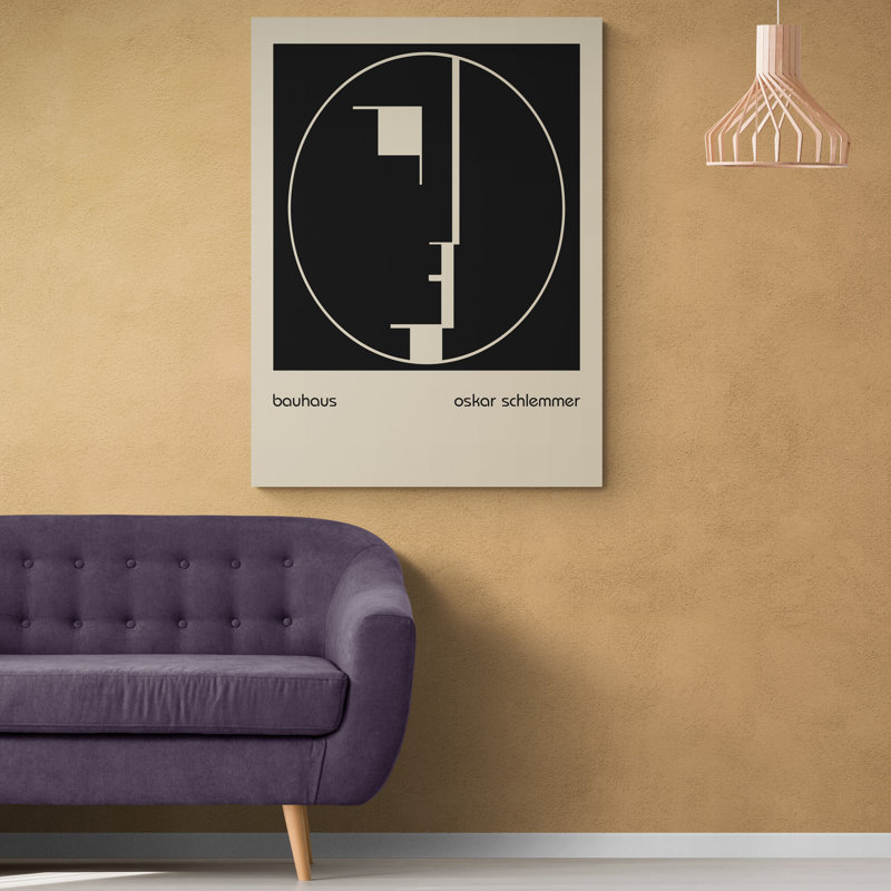 Bauhaus Head Emblem - Wrapped Canvas Print, 81cm H x 61cm W