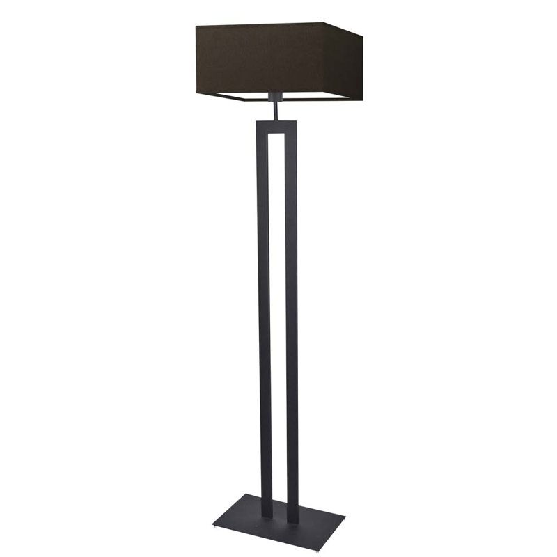 Arsh 161cm Traditional Floor Lamp, Brown, Black