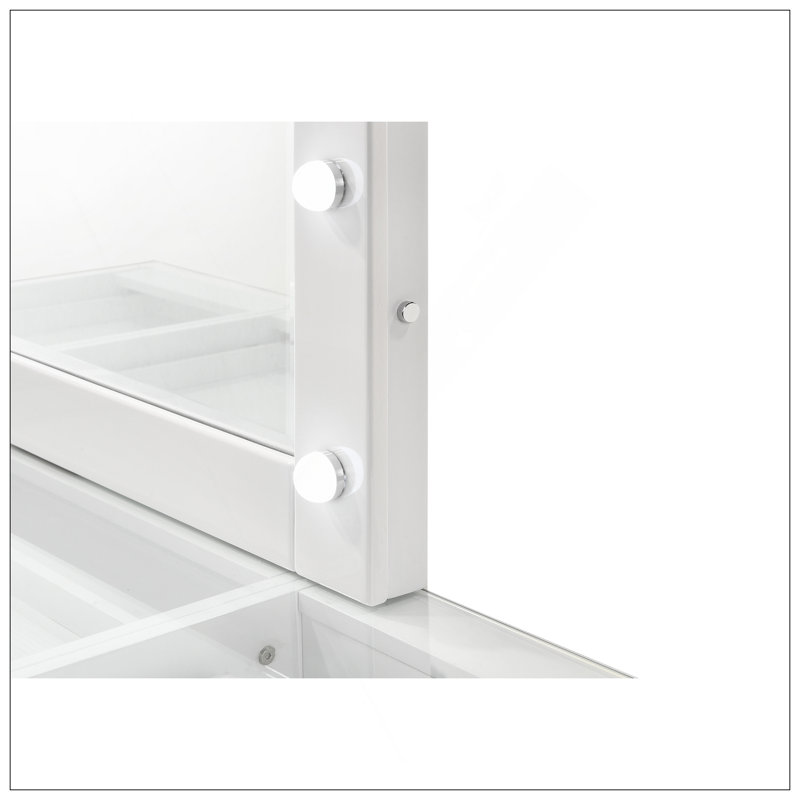 Miroir Glam, Blanc