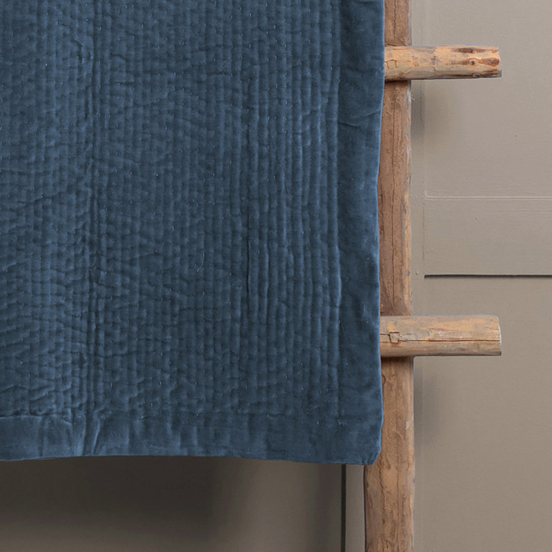 Haze Quilted Throw Blanket, Blue/Navy