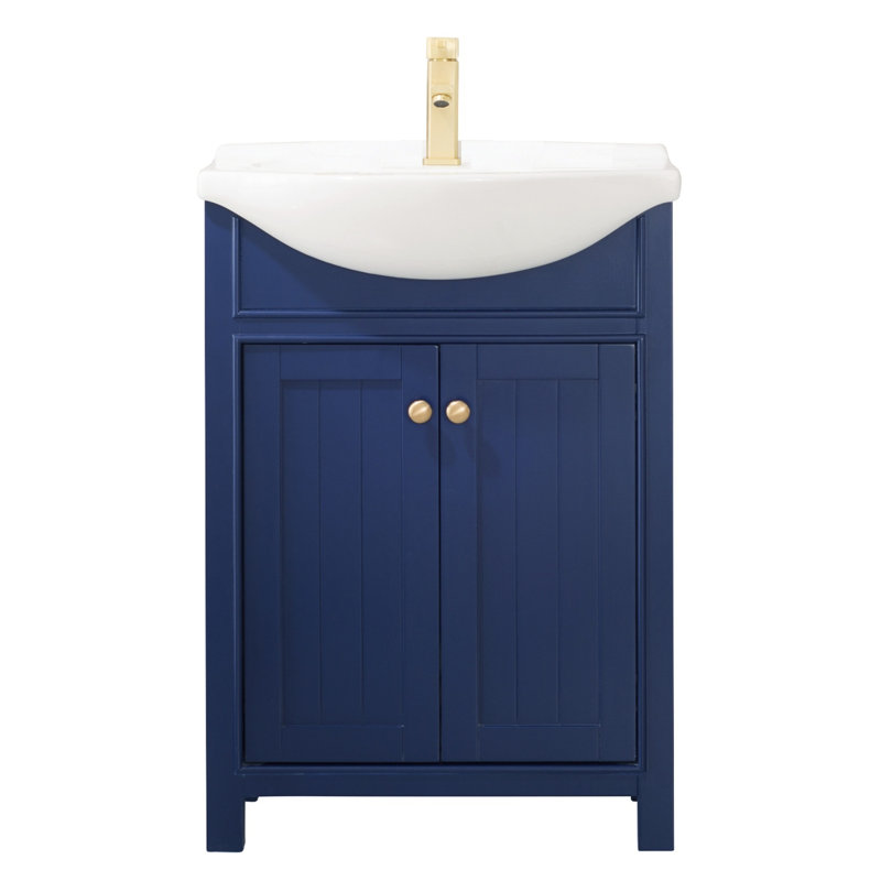 Ensemble de meuble-lavabo simple 24 po Carolyn, Bleu