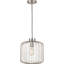 Dania 1 - Light Brushed Silver Caged Pendant