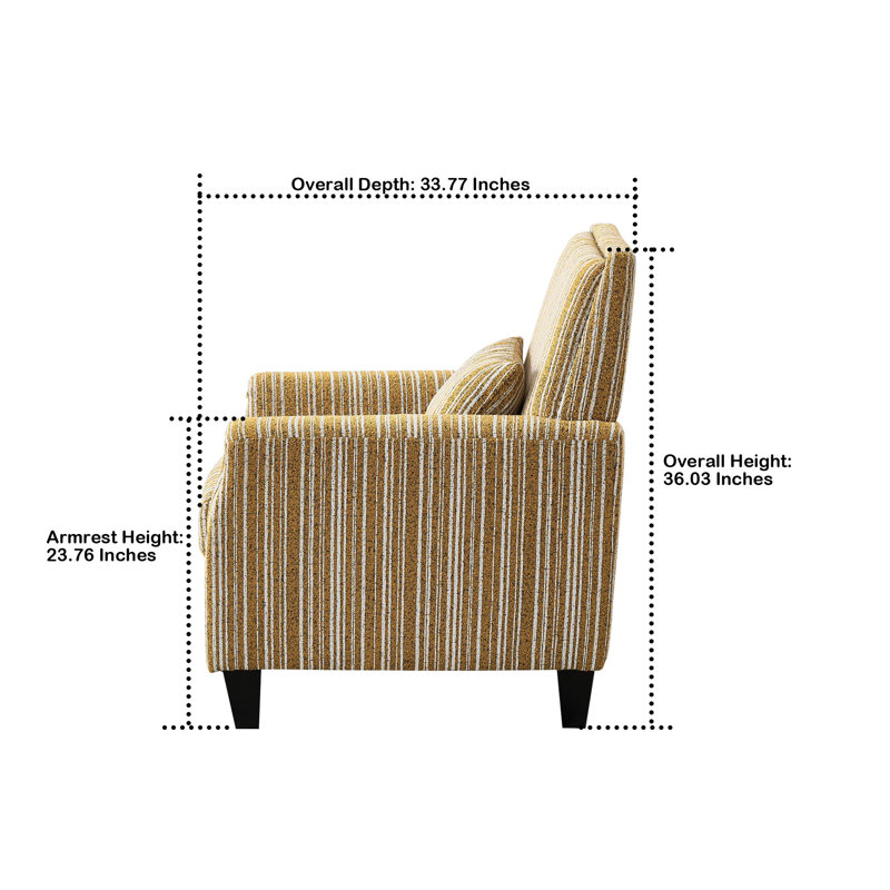 Chaise rembourrée Comfy, Jaune 