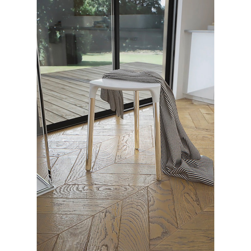 Aazeen Accent Stool, White