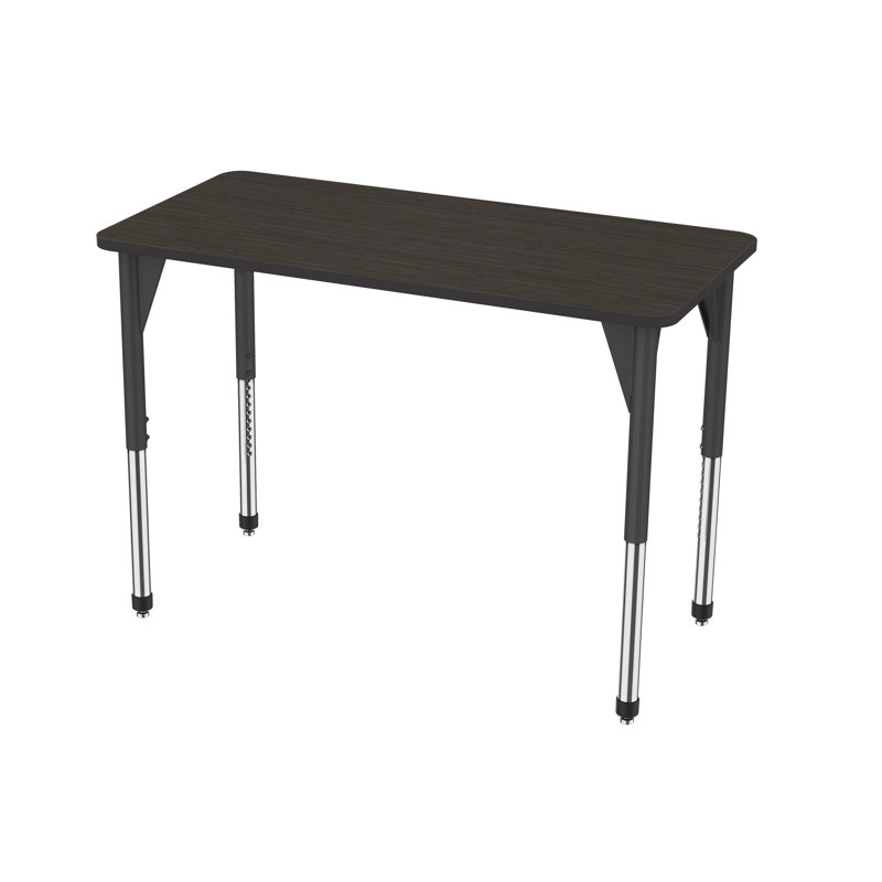 Table d'activité rectangulaire à hauteur réglable Premier Series, H 42 po x l 30 po x L 60 po, Chêne Promenade, Gris
