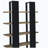 Mystrene Black and Walnut 4-Shelf Bookcase