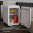 OVENTE Mini Fridge, 4L Capacity Fits 6 Can Beverages, Portable Personal Refrigerator and Small Cooler for Skin Care, Cosmetics or Food, Ideal for Bedroom, Home Office, Dorm and Car, White RF04W