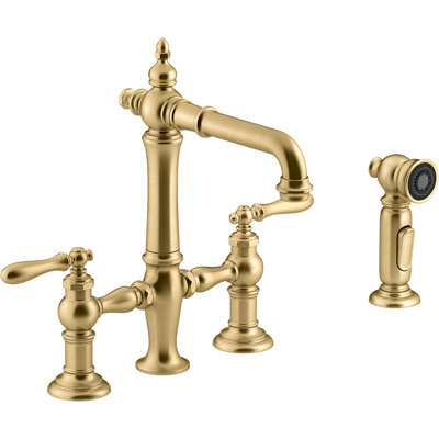 Artifacts Bridge Faucet with Side Spray