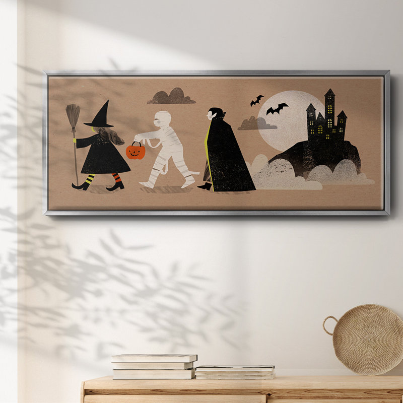 Graphic Halloween Collection D- Framed Canvas
