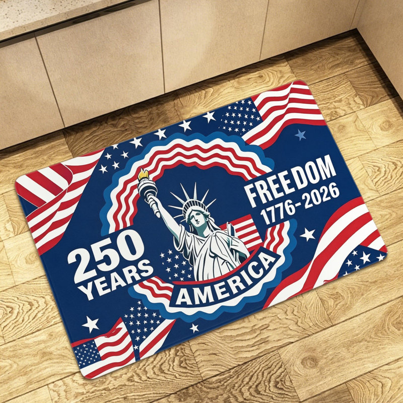 Tapis d'intérieur 24 po x 36 po Statue Of Liberty 250 Years USA Freedom