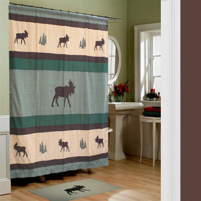 Cotton Animal Print Shower Curtain