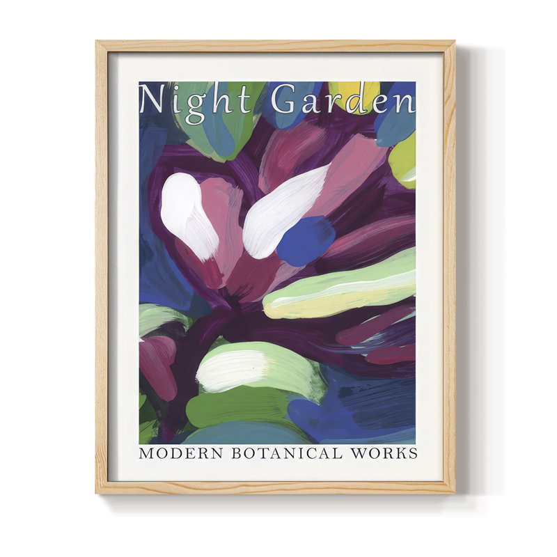 "Night Garden Exposition Posters IV", Naturel, H 11 po x l 9 po