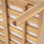 Repose-pieds d'extérieur en bois d'acacia Terassi, finition teck clair avec coussin beige