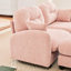 Canapé modulaire en forme de L en forme de nuage rose