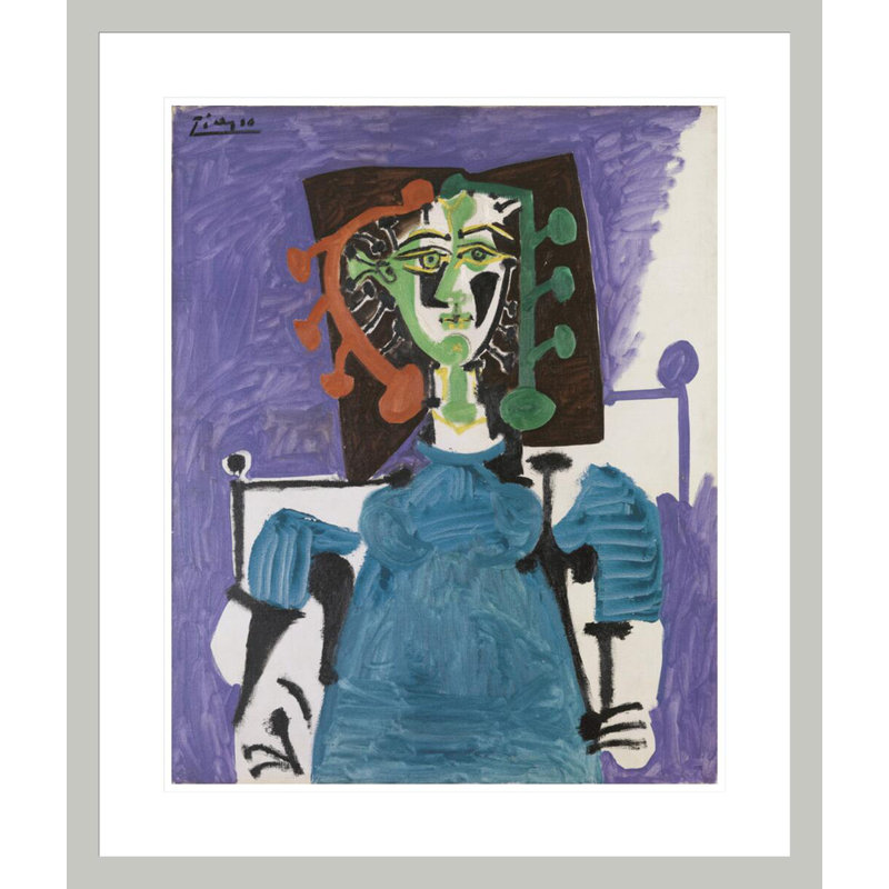 «Sitting Woman» par Pablo Picasso, impression giclée sur cadre, 27.63" H x 23.5" W