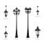 Lampadaire câblé à 4 lumières 93 po H Aleccdre (double)-1467734290