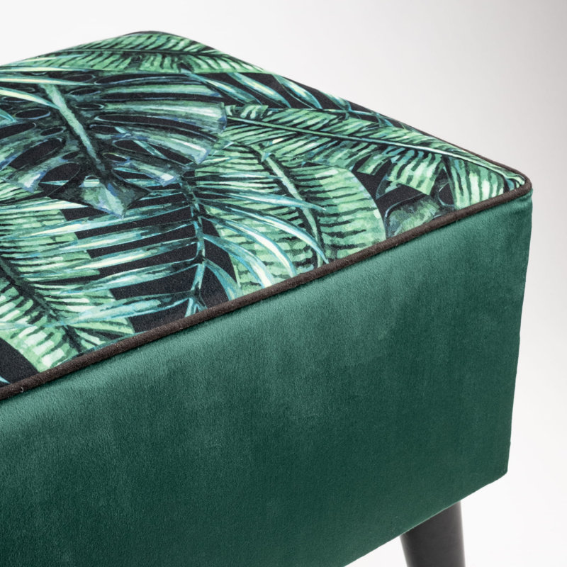 Saxonburg Upholstered Bench, 47 H x 140 W x 30 D cm, Green