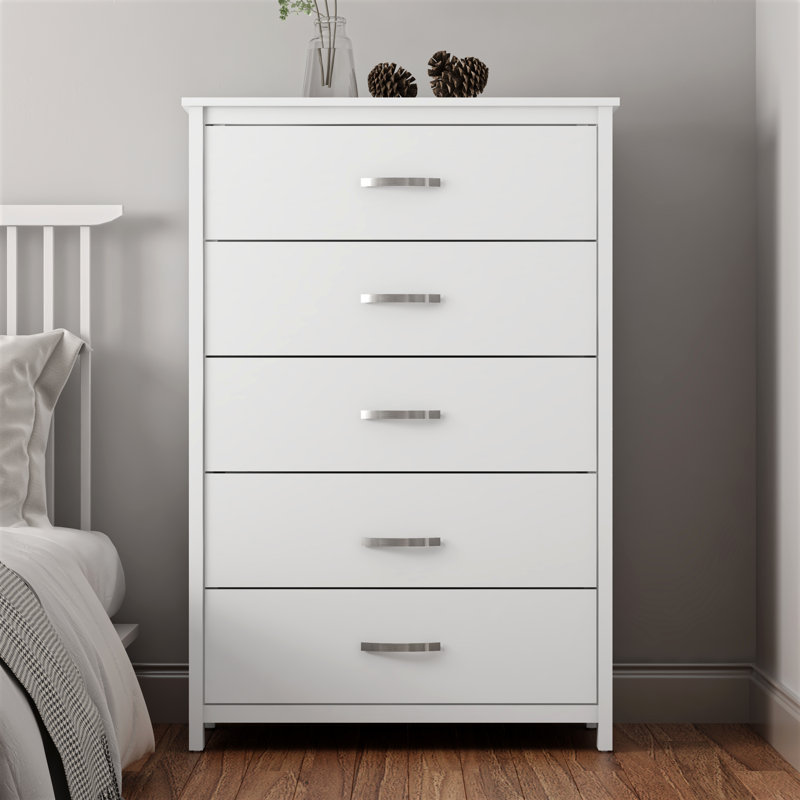 Layton 5 Drawer 31.5'' W Dresser, Matt White