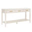 Console avec pieds longs et tiroirs à rayures verticales pour la décoration du vestibule beige
