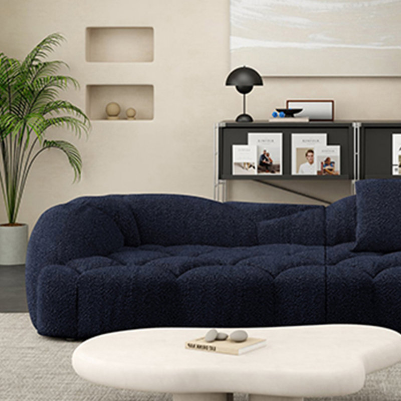 Canapé Marshmallow, Noir bleu, 27.55" H x 98.42" W x 45.27" D