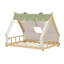 Lit de maison avec tente et éclairage-122259252-122259253