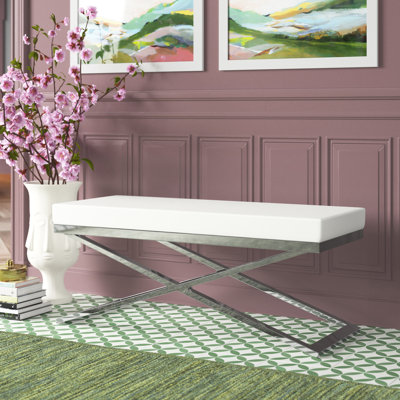 Serena Faux Leather Upholstered Bench