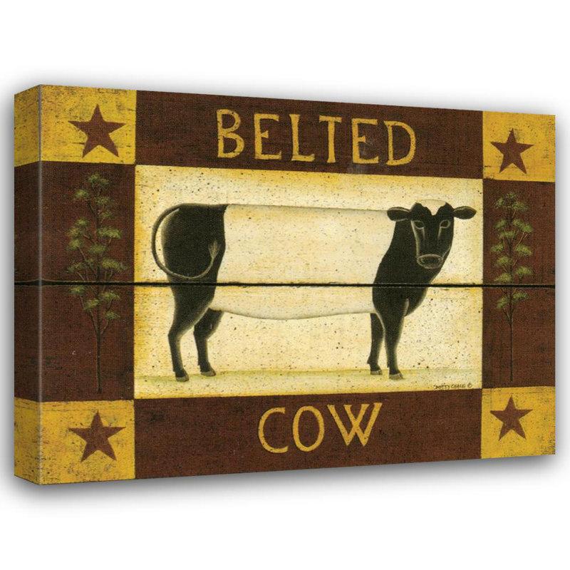Vache ceinturée, H 19 po x l 24 po