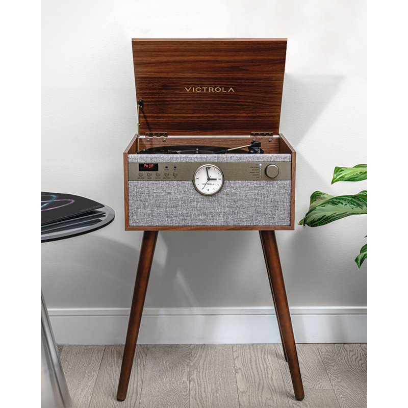6-In-1 Floorstanding Turntable: Vinyl, Cd, Bluetooth Speaker