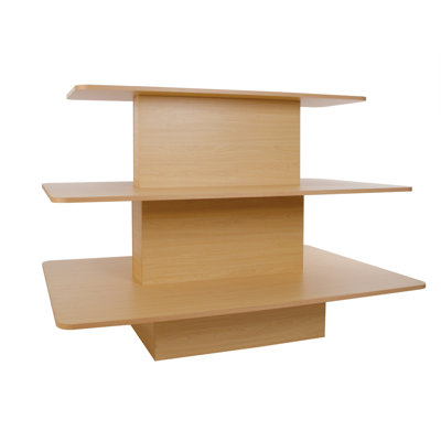 3-Tier Rectangular Maple Table